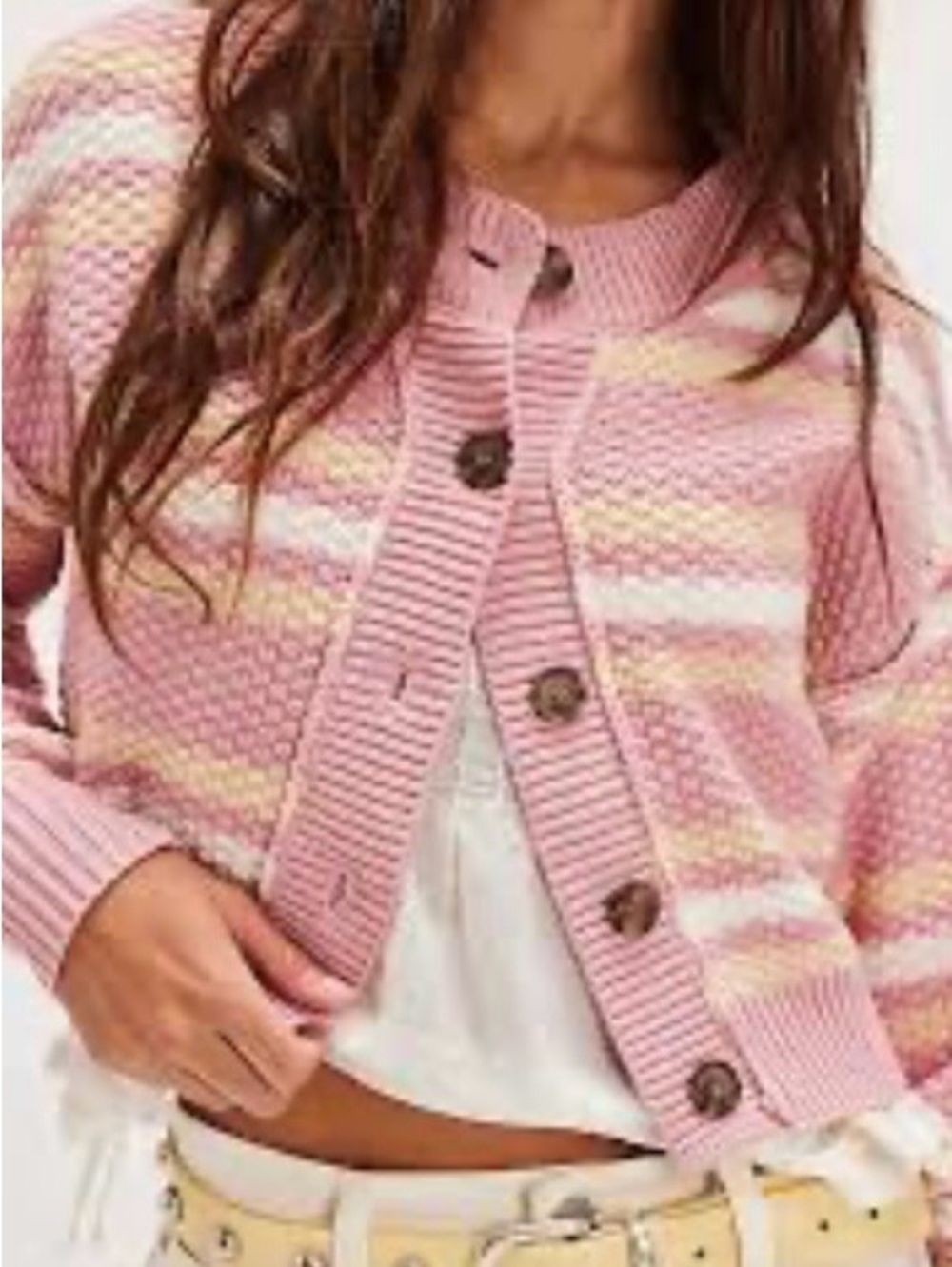 NWOT Free People Lila Stripe Cardi Size S